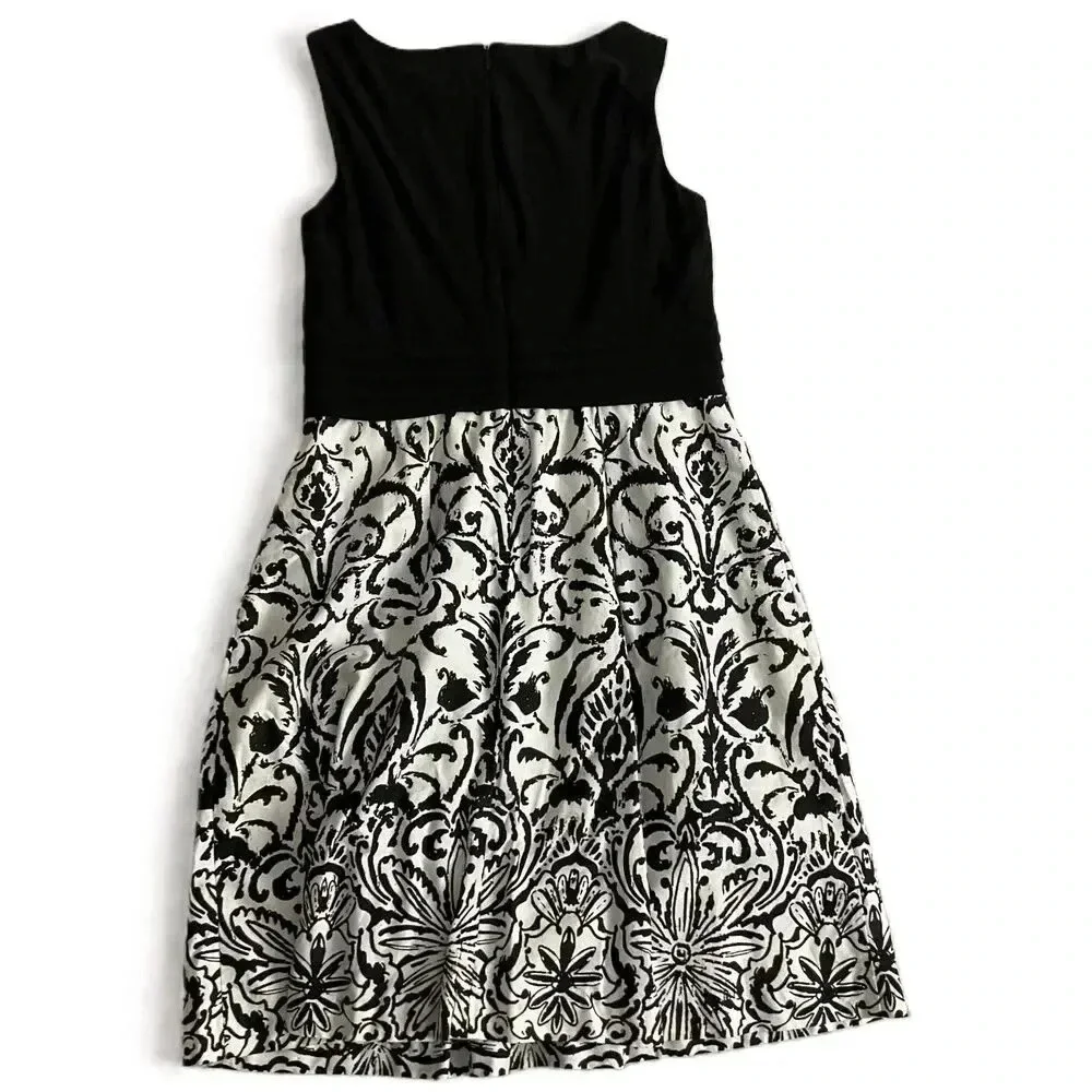 Lauren By Ralph Lauren Black And White Sleeveless Dress Size 12‎ - Picture 6 of 6